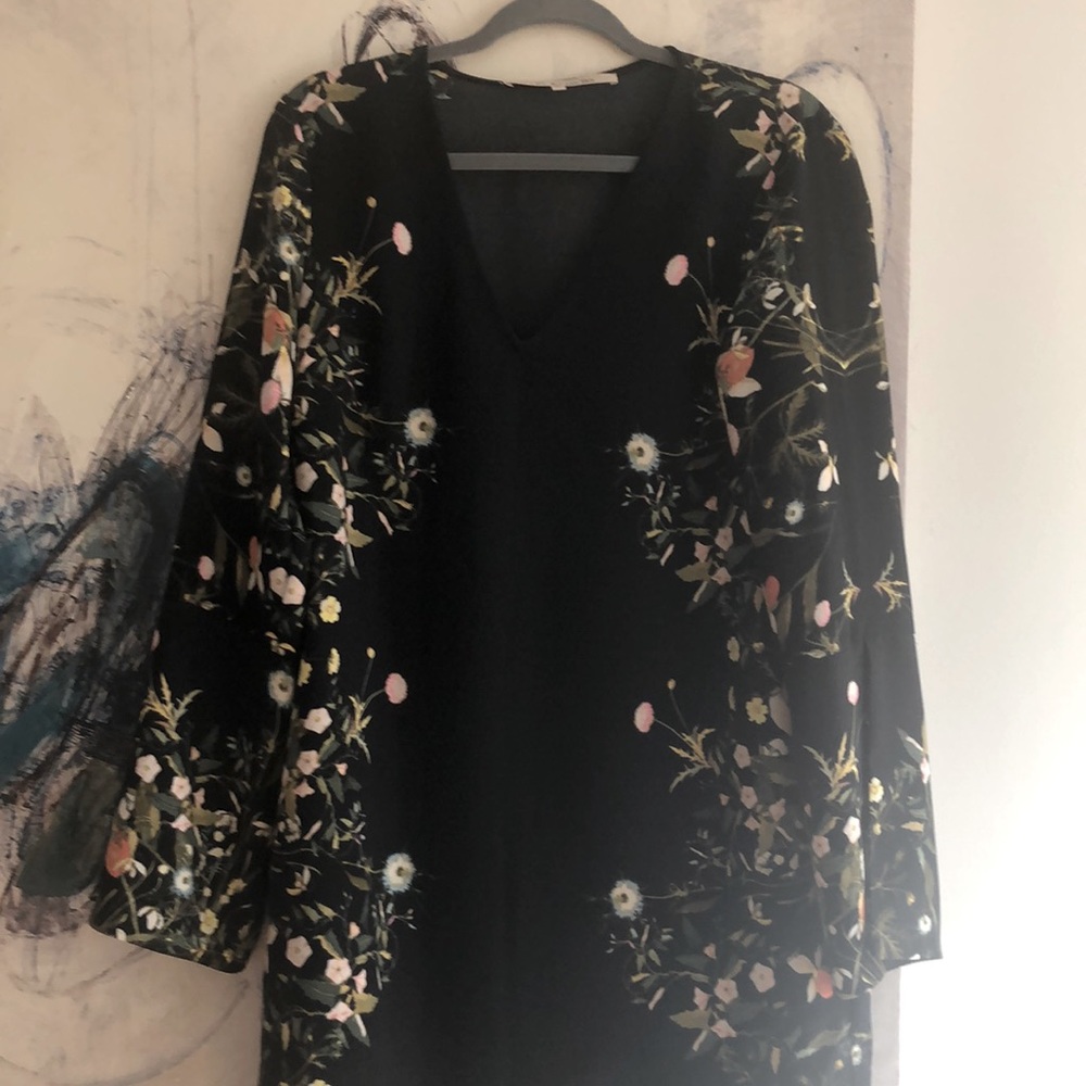 Rachel Roy long-sleeve floral midi dress.